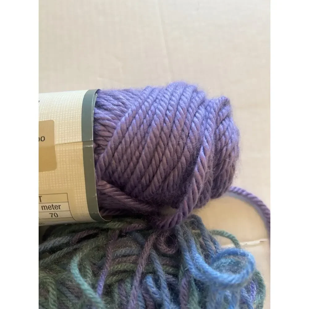 Vtg Lot of 3 Skeins Caron Dazzleaire Yarn Lavender Ombré Yarn Bee Amethyst 9.5oz